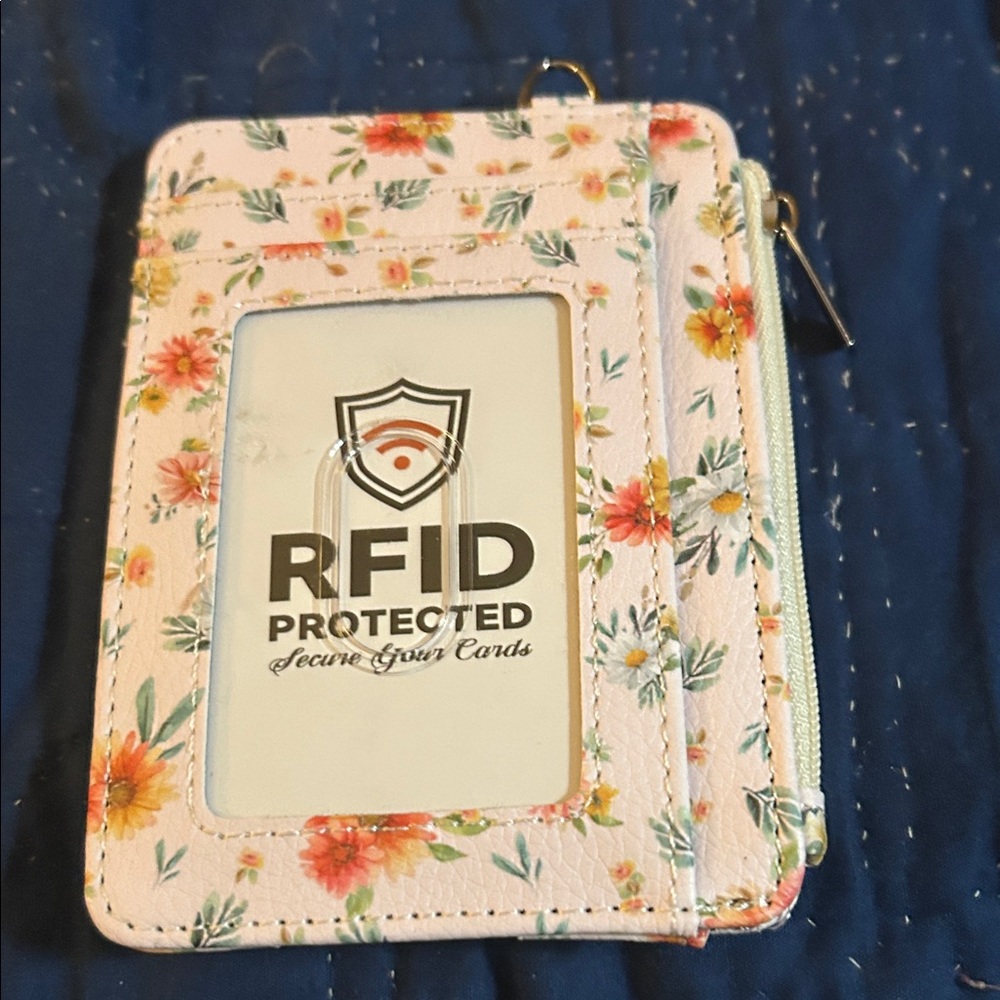 Floral Chicken Print Card Holder - Picture 2 of 4